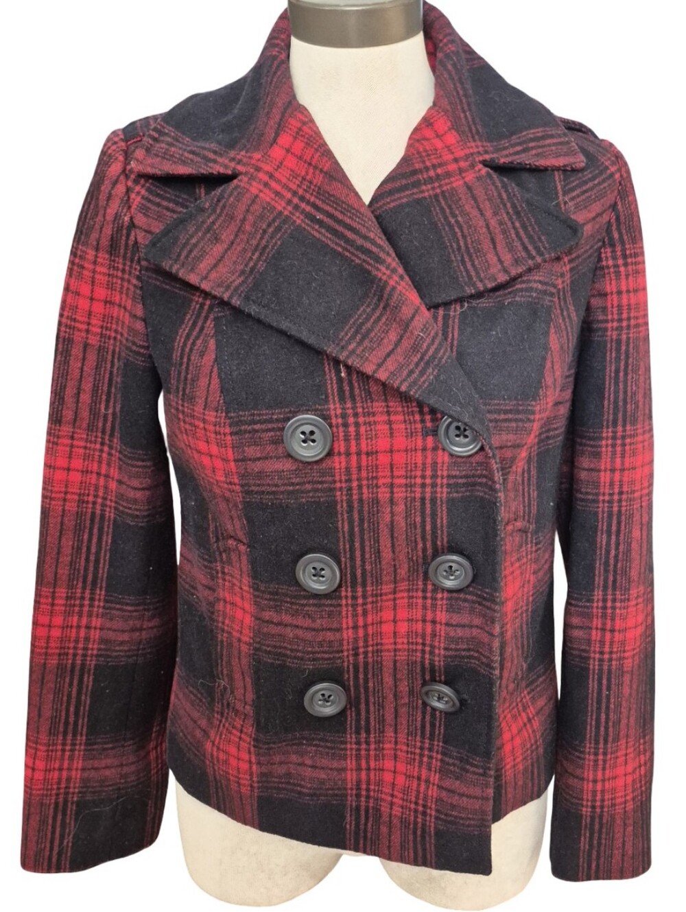 Old Navy Womens Size Small Pea Jacket In Wool Blend And Lined